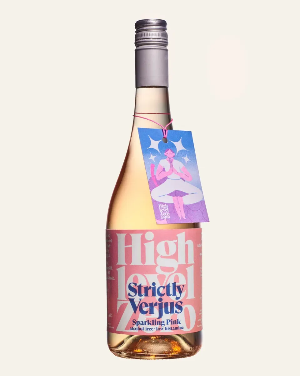 Highlevel Zero Sparkling Pink Verjus-Aperitif alkoholfrei