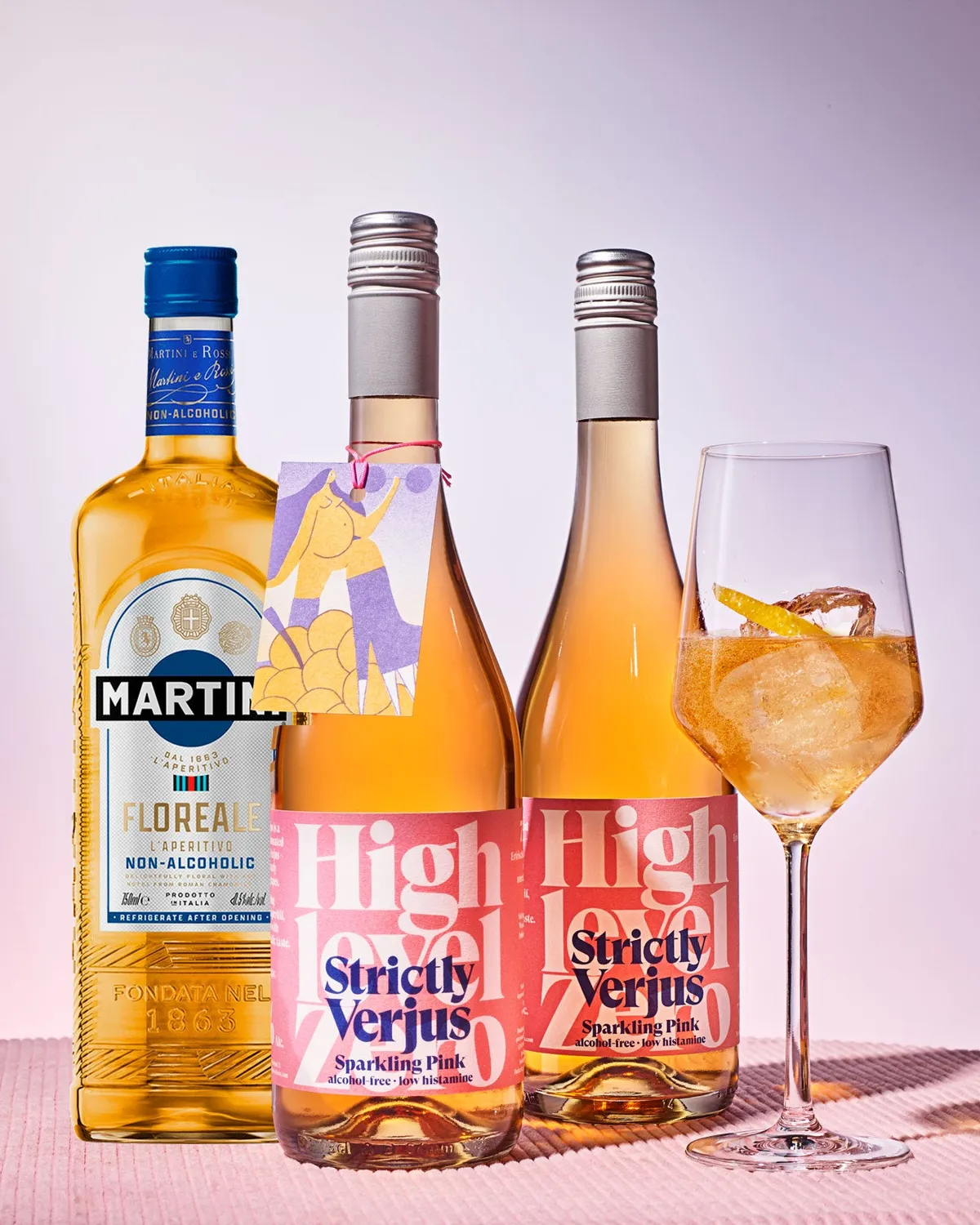 Highlevel Zero Sparkling Pink Martini Florale Set 3-teilig