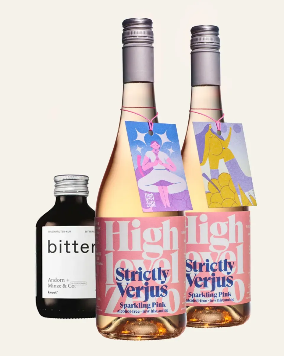Highlevel Zero Sparkling Pink x Kruut Bitter Oxymel Set