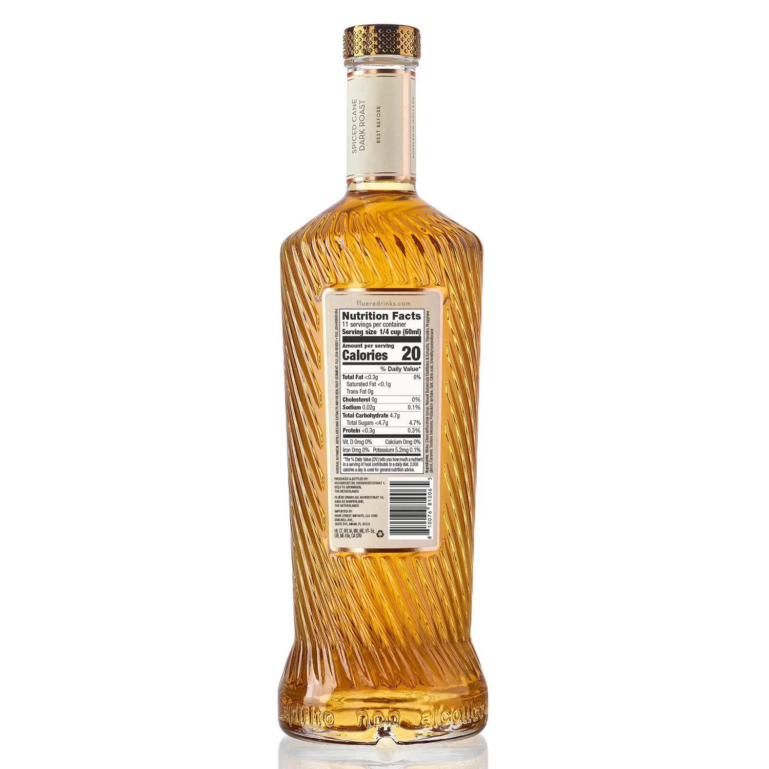 Fluère Spiced Cane Rum-Alternative alkoholfrei 0,7 l dunkel