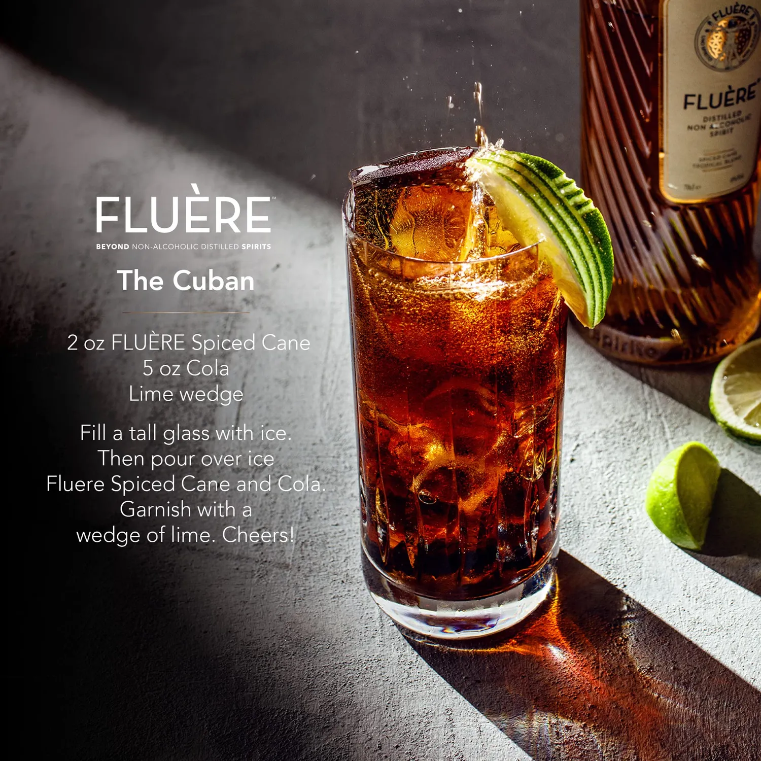 Fluère Spiced Cane Rum-Alternative alkoholfrei 0,7 l dunkel