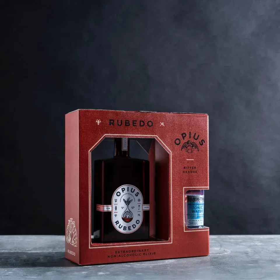Opius Rubedo alkoholfreier Aperitif Geschenkpack mit Fever-Tree