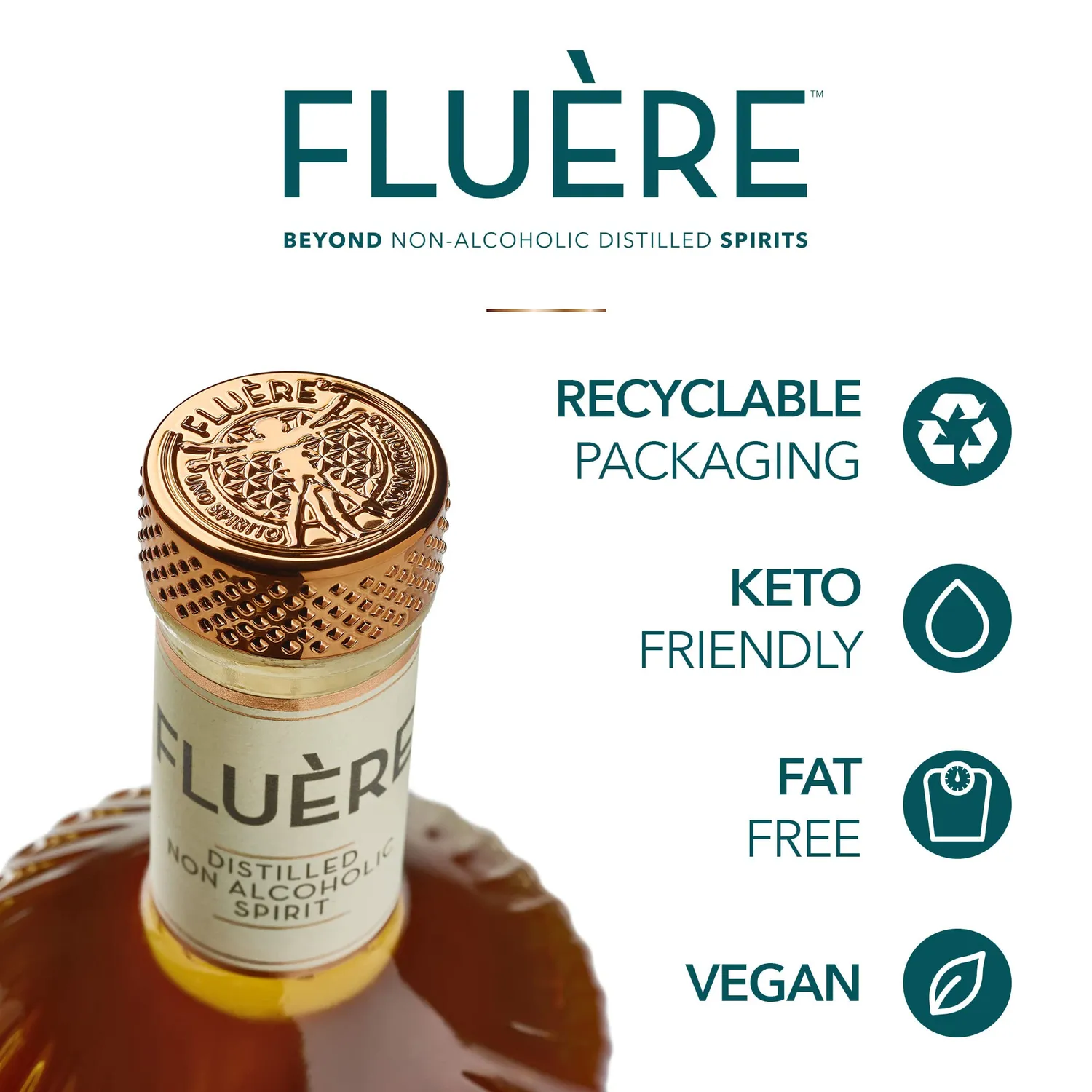 Fluère Spiced Cane Rum-Alternative alkoholfrei 0,7 l dunkel