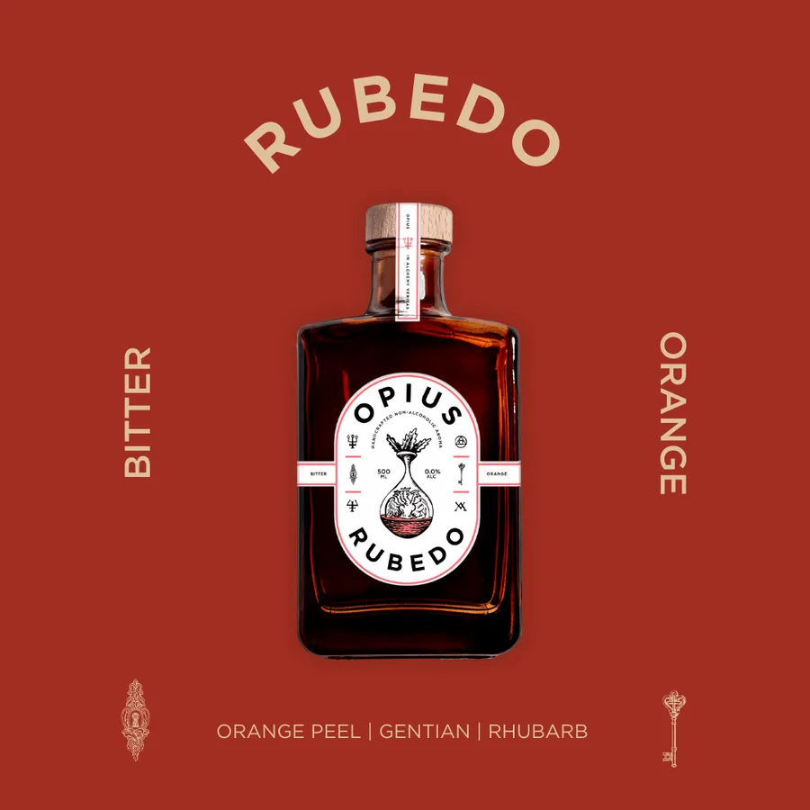 Opius Rubedo alkoholfreier Aperitif 200 ml mit Orange