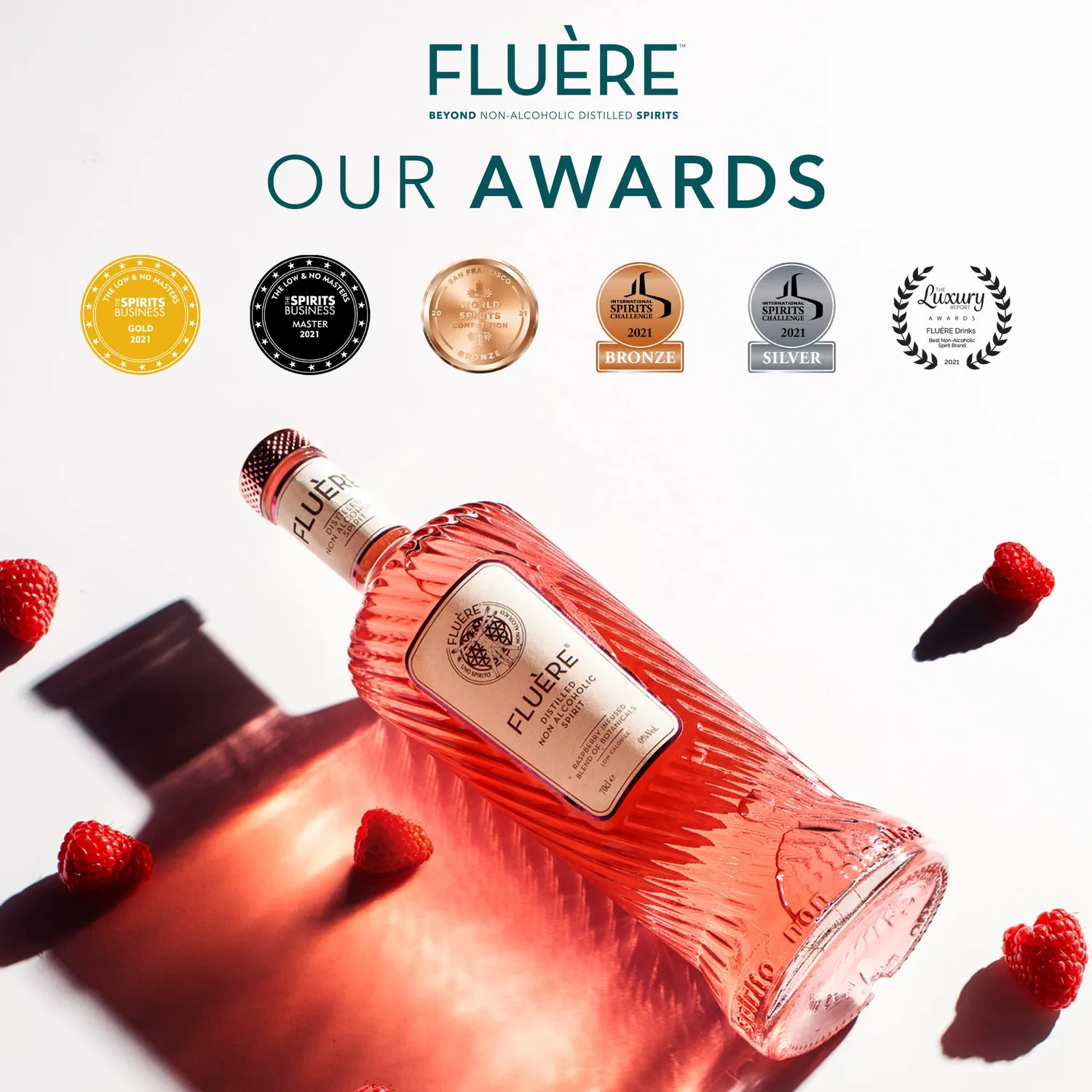 Fluère Raspberry Gin-Alternative alkoholfrei 0,7 l Himbeere