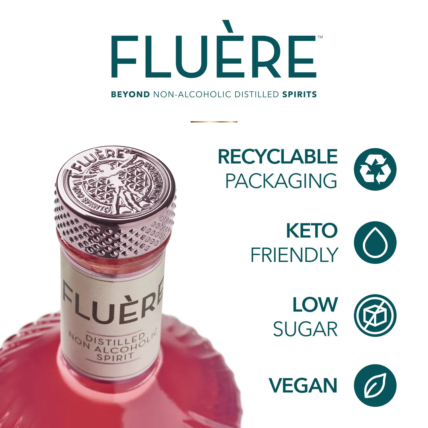 Fluère Raspberry Gin-Alternative alkoholfrei 0,7 l Himbeere