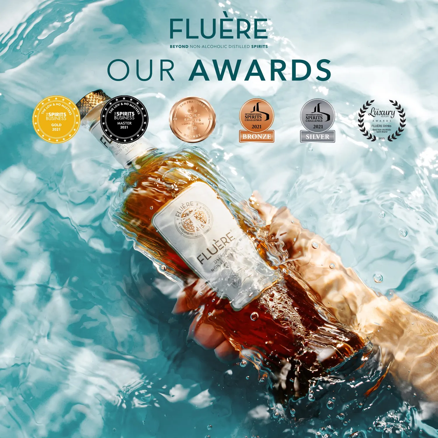 Fluère Spiced Cane Rum-Alternative alkoholfrei 0,7 l dunkel