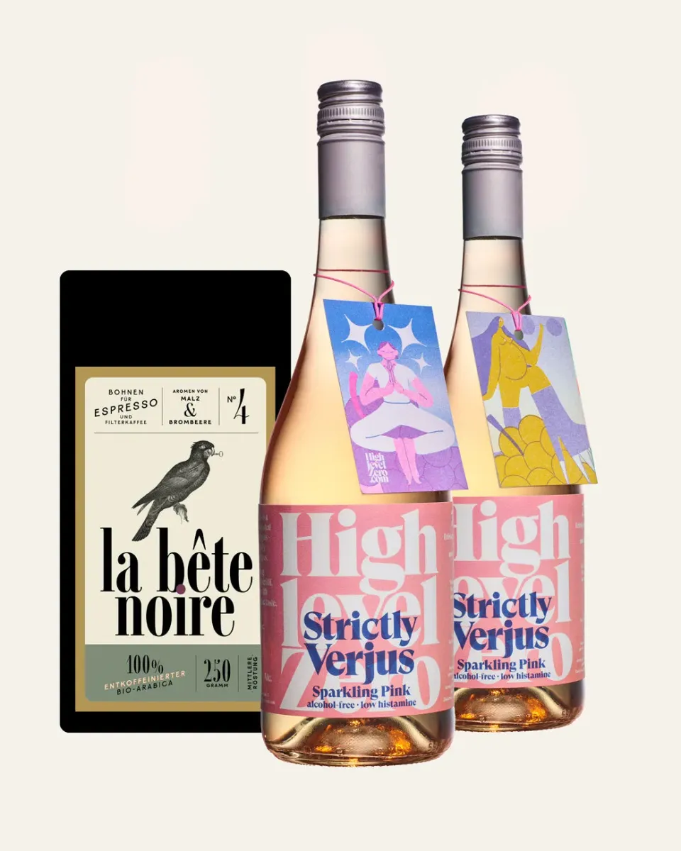 Highlevel Zero Sparkling Pink X DECAF Kaffeebundle